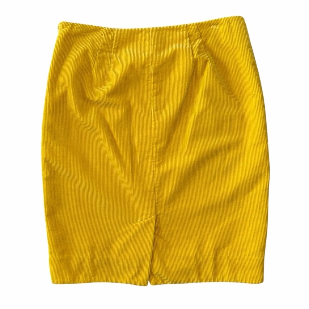 Maeve by Anthropologie Mustard Yellow Corduroy Super Wale Skirt size 6 - Picture 5 of 9